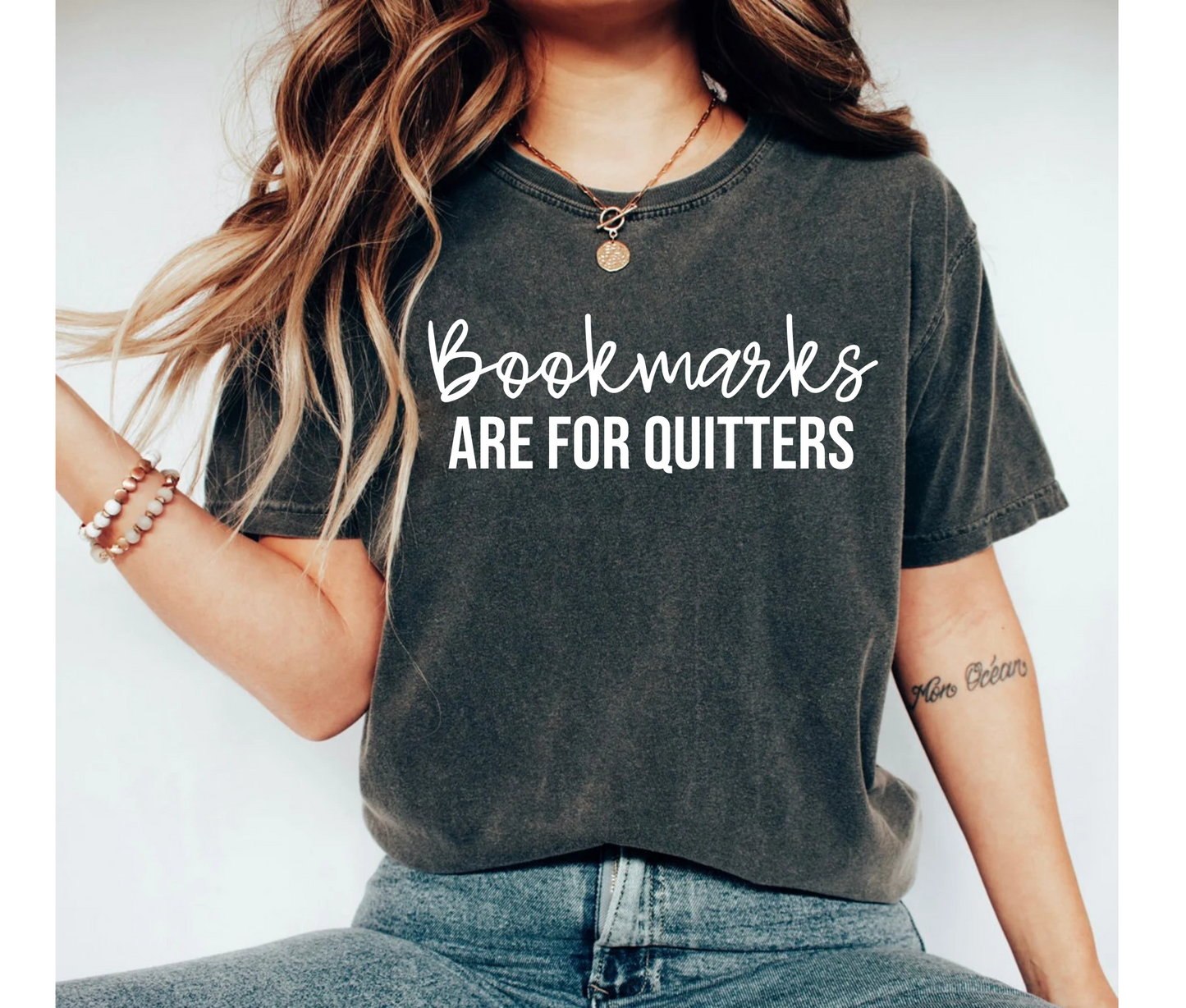 Bookmarks Are for Quitters Shirt Book Lover Gift