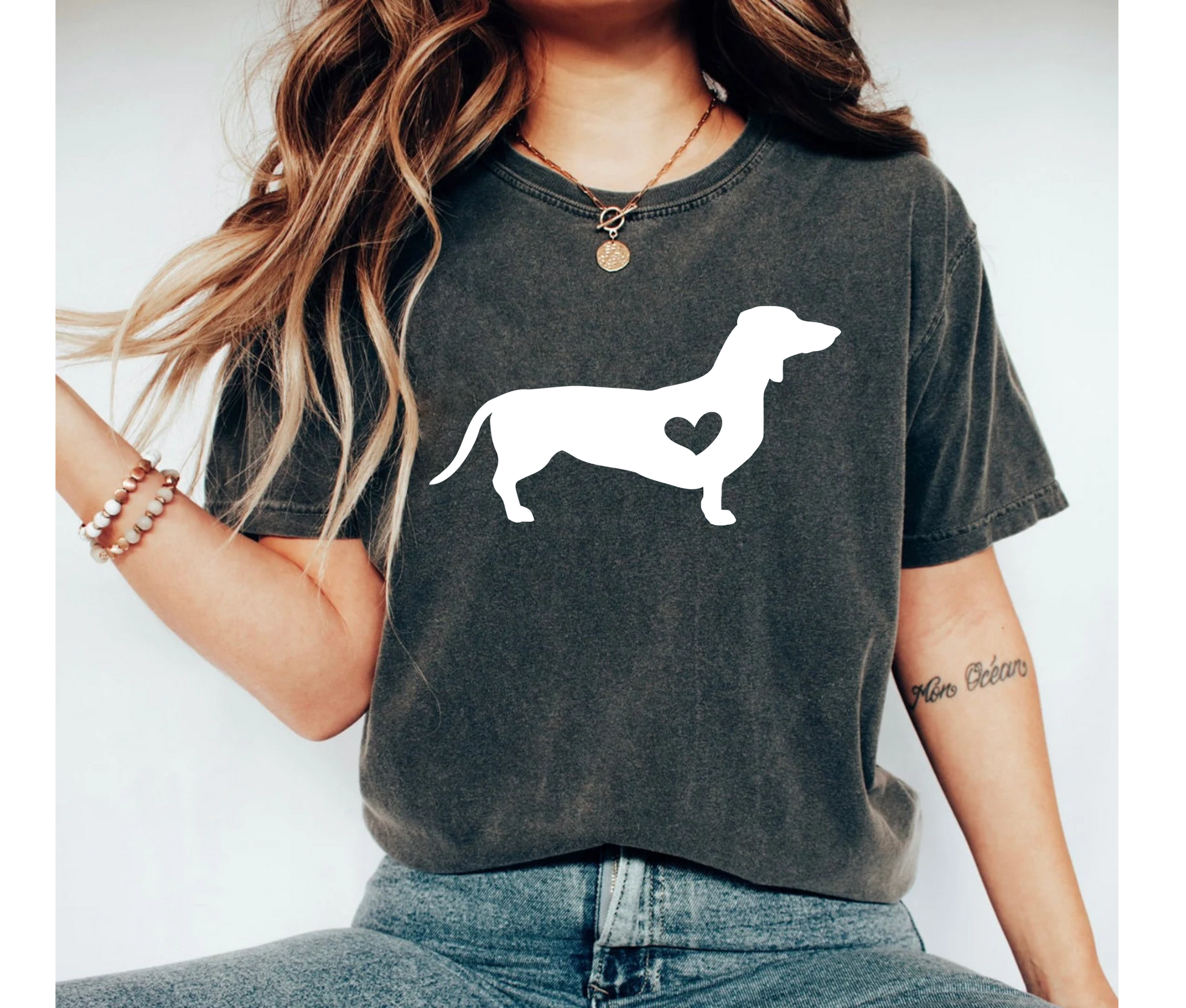 Dachshund Shirt Weiner Dog Graphic Tee for Women