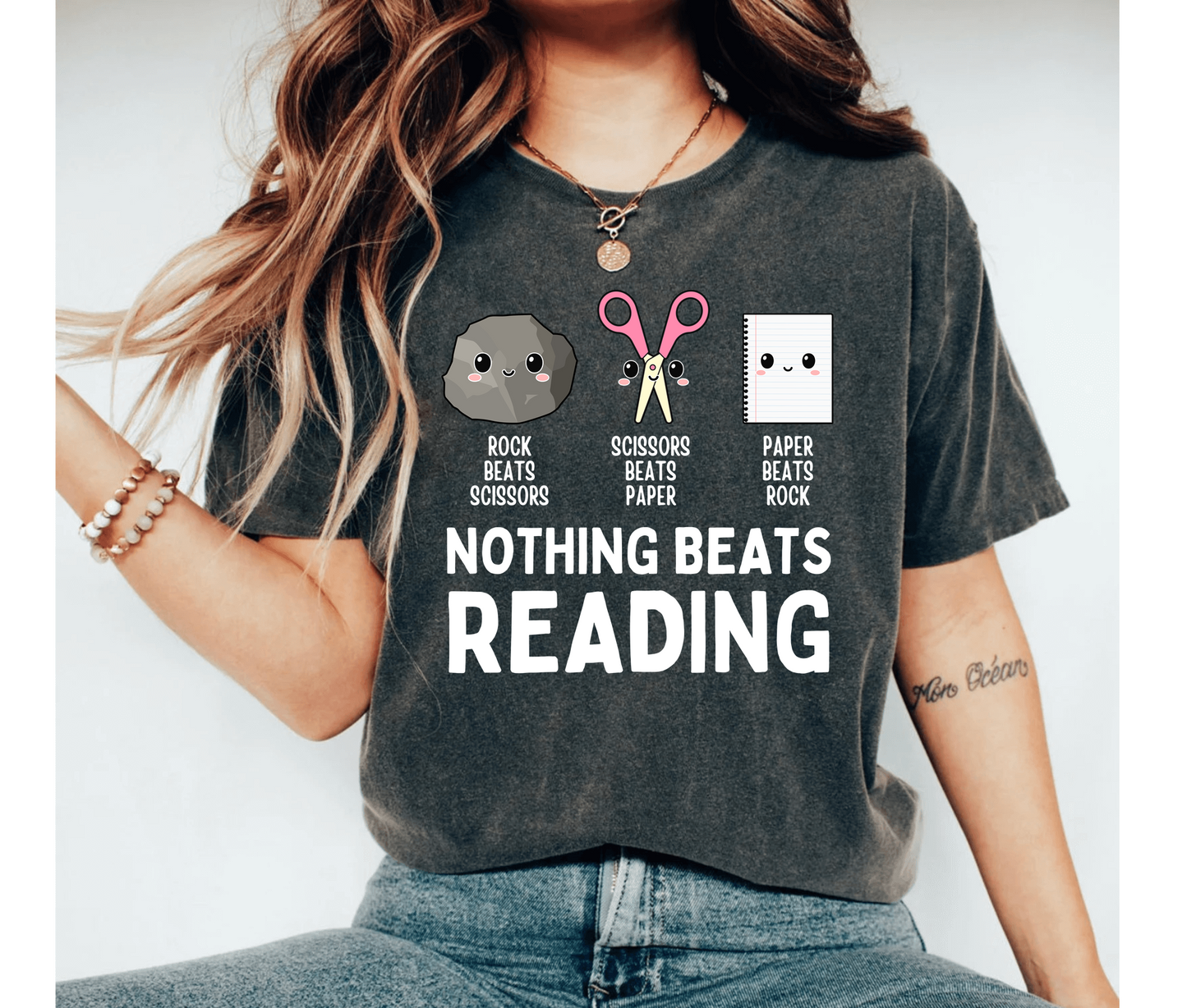 Nothing Beats Reading Shirt Book Lover Gift for Librarians